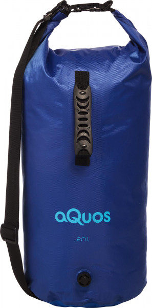 aQuos Dry Bag 20 Liter blau wasserdichter Packsack mit Ventil