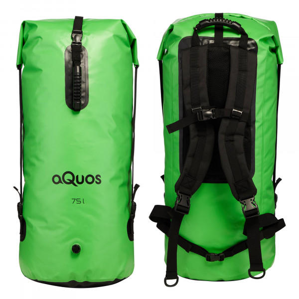 aQuos 70 L wasserdichter Rucksack Packsack grün