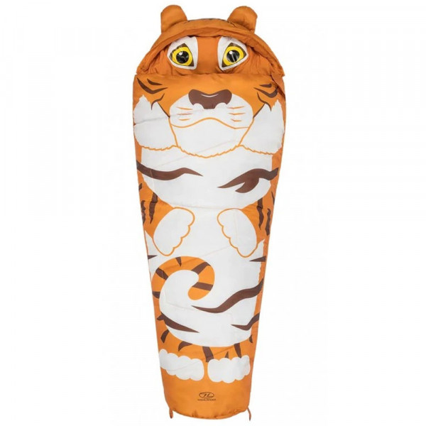 Kinder Schlafsack Tiger mit Rucksack Tragetasche bis 150 cm