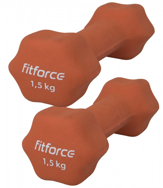 Fitforce 1,5kg Paar Neopren Fitness Hanteln Gymnastikhanteln Kurzhanteln