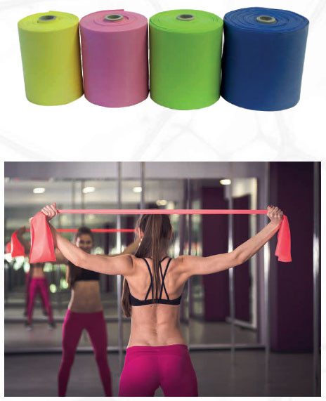 Yate 25m Fitnessband Rolle Fitband middle rot