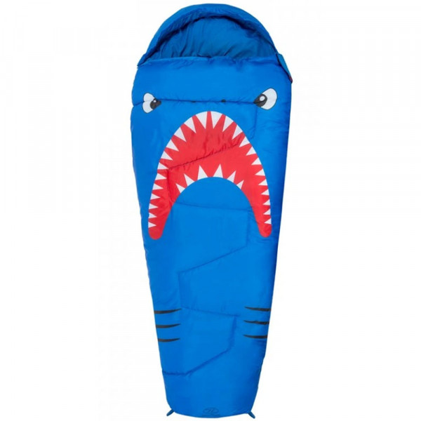 Kinder Schlafsack Hai mit Rucksack Tragetasche bis 150 cm